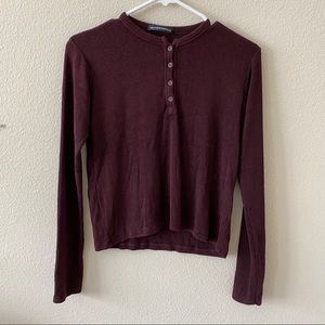 burgundy maroon henley